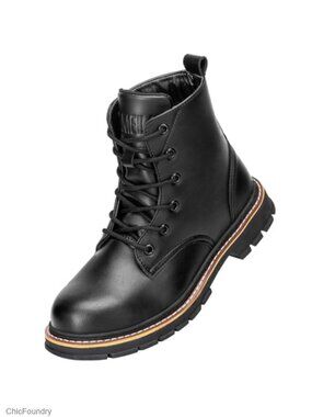 6" Steel Toe Work Boots Waterproof Faux Leather Safety Composite Toe